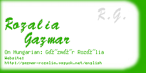 rozalia gazmar business card